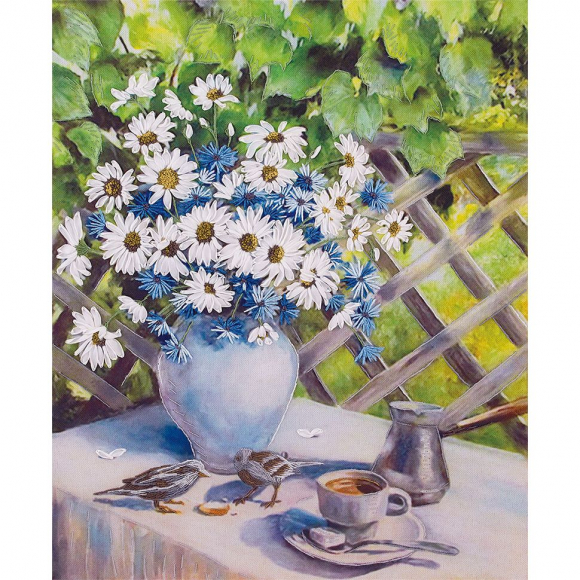Набор для вышивания PANNA Живая картина арт. JK-2081 Начало дачного дня 20х25 см