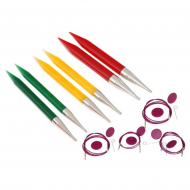 50617 Knit Pro Набор Chunky Set съемных спиц для вязания Trendz 3 вида спиц в наборе 9,10,12 мм тросик 60,80,100см