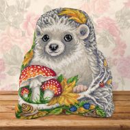 Набор для вышивания PANNA арт. PD-1795 Подушка Лесной ежик 37х41 см