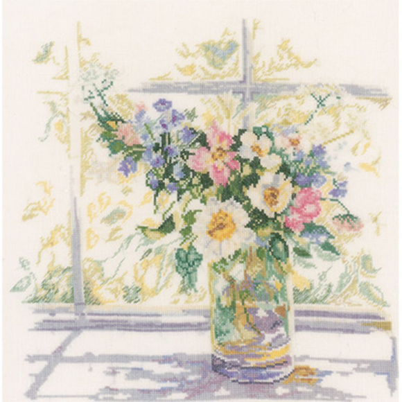 Набор для вышивания LANARTE арт.PN-0168743 Букет цветов 29х29 см