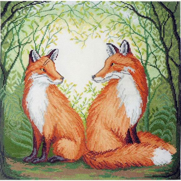 Набор для вышивания МАРЬЯ ИСКУСНИЦА арт.03.014.15 Рыжие сердца 30х30 см