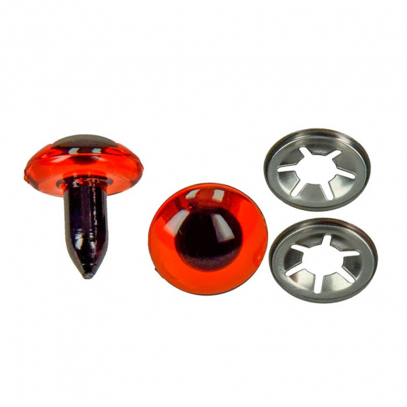 19502_Глазки пластиковые с фиксатором, цвет коричневый, диаметр 16 мм 19502_Глазки пластиковые с фиксатором, цвет коричневый, диаметр 16 мм