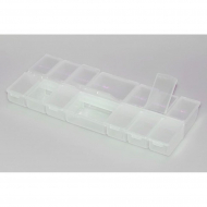 Контейнер для мелочей арт.К-43 Пенал большой 25x10,5x2,75см 14яч цв.в ассортименте