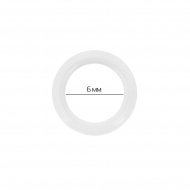 Кольцо для бюстгальтера пластик ARTA.F.SF-0A-2 d06мм, цв.001 белый, уп.50шт