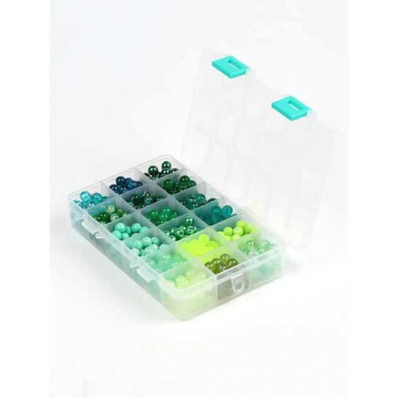 Набор бусин MAGIC 4 HOBBY арт. MG.N18.G цв.зеленый 18 видов