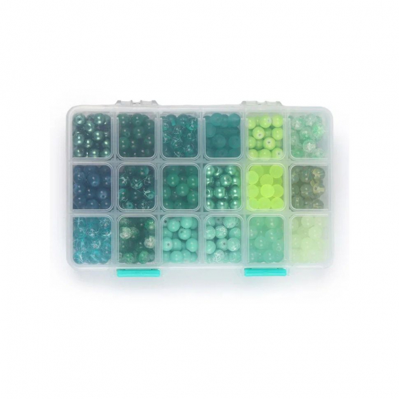 Набор бусин MAGIC 4 HOBBY арт. MG.N18.G цв.зеленый 18 видов