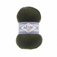 Пряжа для вязания Ализе LanaGold 800 (49% шерсть, 51% акрил) 5х100г/800м цв.029 хаки