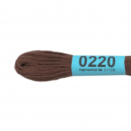 Нитки для вышивания Gamma мулине (0207-0819) 100% хлопок 24 x 8 м цв.0220 т.коричневый