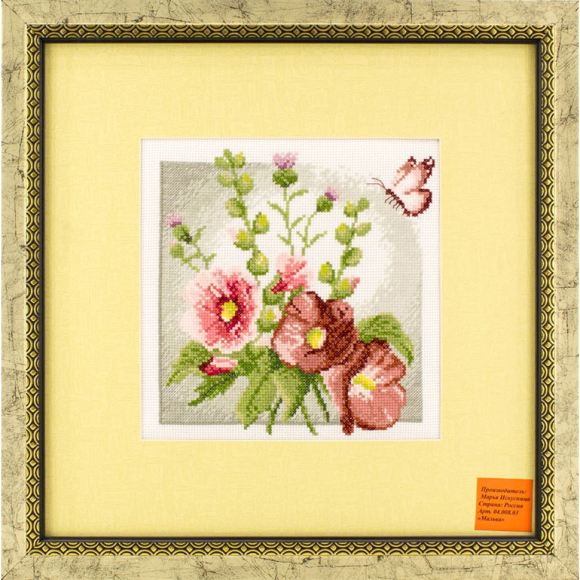 Вышитая картина "Мальва"