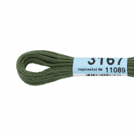 Нитки для вышивания Gamma мулине (3071-3172) 100% хлопок 24 x 8 м цв.3167 т.серо-зеленый