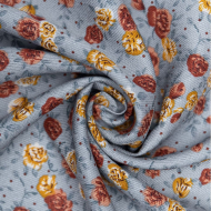 Ткань Твил 140 г/м? 100% вискоза шир.145 см арт.Р.33894.01 цв.01 голубой рул.25м