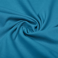 Ткань рибана  гл/крашеный, 215г/м?  95% хл 5%эласт  чулок 80-90см арт.ШН-215955-11 цв.бирюза рул.15-80м