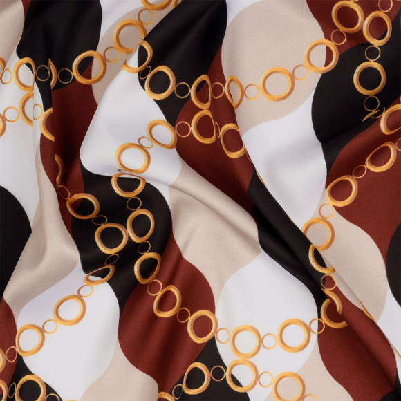 Ткань шелк Армани креп 90 г/м? 97% полиэстер, 3% лайкра шир.148 см арт.T.0655.3 цв.03 бордовый рул.25м