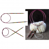 20980 Knit Pro Спицы круговые для вязания Symfonie 2мм/25см, дерево, многоцветный