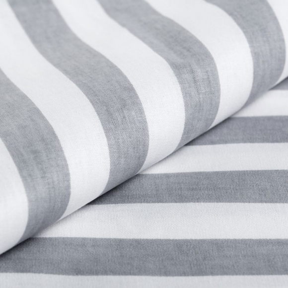 Ткань ранфорс Полоска, арт.WH 1778-v03, 130г/м?,100% хлопок, шир.240см, цв.серый, уп.10м
