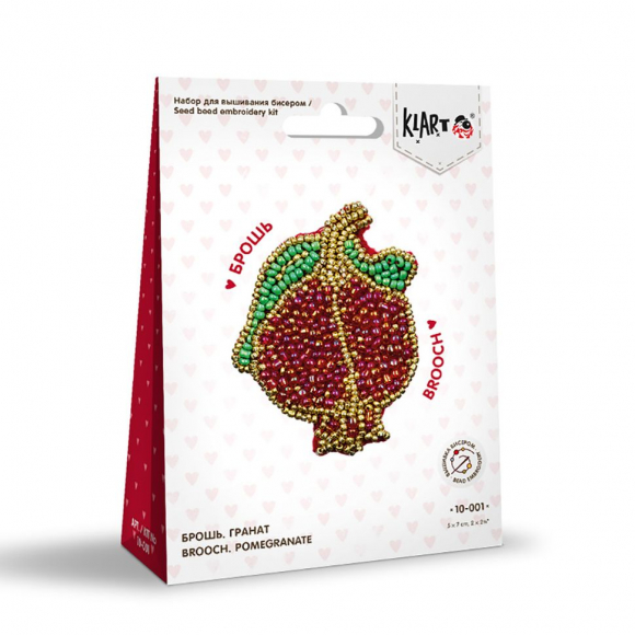 Набор для вышивания KLART арт. 10-001 Брошь. Гранат 5х7 см Набор для вышивания KLART арт. 10-001 Брошь. Гранат 5х7 см