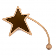 Брошь декоративная Звезда TBY.R4619.1 70мм цв. золото/кофе, уп. 5шт Брошь декоративная Звезда TBY.R4619.1 70мм цв. золото/кофе, уп. 5шт