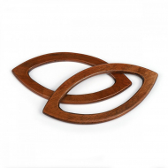 Ручка для сумки, арт.МН-02071-2 дерево, разм 20х9 см, цв.коричневый, уп.2шт Ручка для сумки, арт.МН-02071-2 дерево, разм 20х9 см, цв.коричневый, уп.2шт