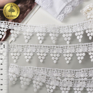 Кружево гипюр арт.КМС-1139 шир 35мм цв.белый уп.13,71м