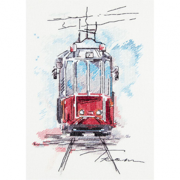 Набор для вышивания PANNA арт. GM-1923 Городской трамвай 17х25 см Набор для вышивания PANNA арт. GM-1923 Городской трамвай 17х25 см