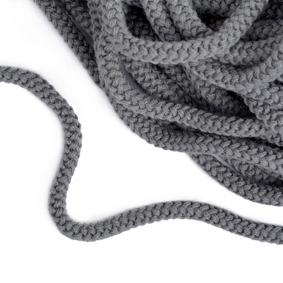 Шнур круглый полиэфир 09мм арт.1с-90, цв.серый уп.100м