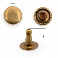 Хольнитены TBY.1148 односторонние 9х8 (8мм) цв. антик уп. 500шт