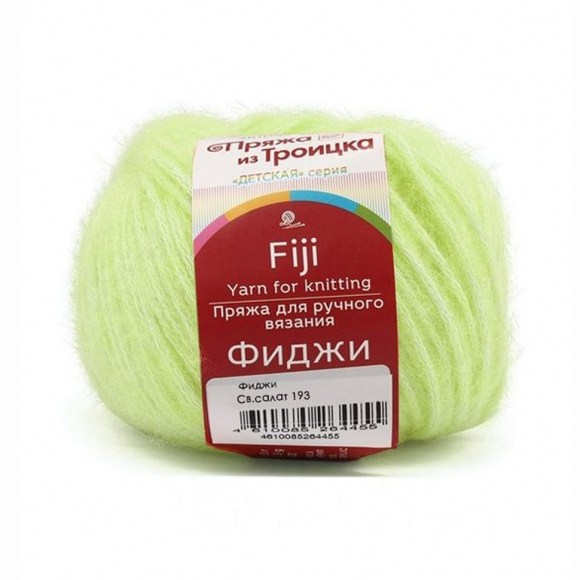 Пряжа для вязания ТРО Фиджи (20% мериносовая шерсть, 60% хлопок, 20% акрил) 5х50г/95м цв.0193 св.салат