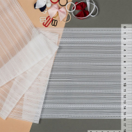 Кружево-стрейч KRUZHEVO арт.TBY.8020 шир.160мм цв.1 белый, уп.3м