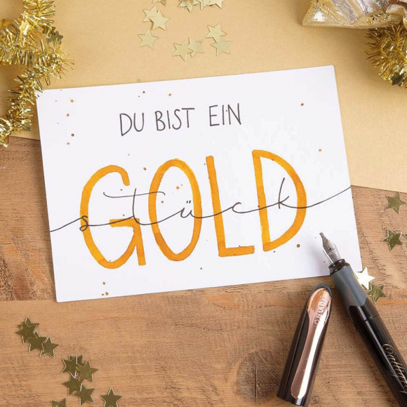 189717_Чернила "Ink Colour Inspiration" для перьевых ручек и роллеров, 15 мл, цвет золотой