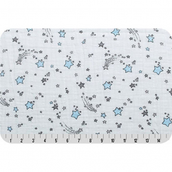 Ткань для пэчворка PEPPY Embrace (марлевка) 120 г/м? 100% хлопок цв.emshooting star baby blue уп.100х125 см