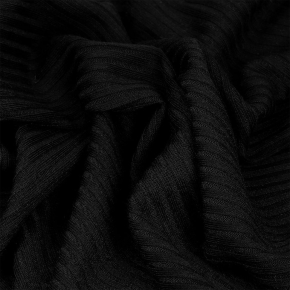 Ткань трикотаж лапша 320 г/м? 62% пэ, 30% вискоза, 8% спандекс шир.160 см арт.С.1906.12 цв.черный рул.30м Ткань трикотаж лапша 320 г/м? 62% пэ, 30% вискоза, 8% спандекс шир.160 см арт.С.1906.12 цв.черный рул.30м