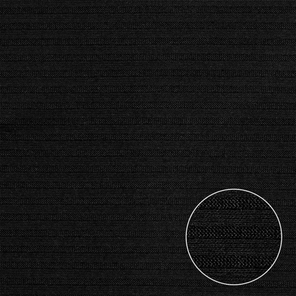 Ткань трикотаж лапша 320 г/м? 62% пэ, 30% вискоза, 8% спандекс шир.160 см арт.С.1906.12 цв.черный рул.30м Ткань трикотаж лапша 320 г/м? 62% пэ, 30% вискоза, 8% спандекс шир.160 см арт.С.1906.12 цв.черный рул.30м