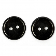 Пуговицы пластик TBY UF.267.B цв.черный 24L-15мм, 2 прокола, 100 шт