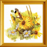 Рисунок на ткани (Бисер) КОНЁК арт. 9499 Певунья птичка 25х25 см Рисунок на ткани (Бисер) КОНЁК арт. 9499 Певунья птичка 25х25 см