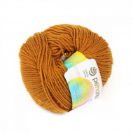 Пряжа для вязания ПЕХ Детский каприз тёплый (50% мериносовая шерсть, 50% фибра) 10х50г/125м цв.447 горчица