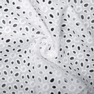 Ткань шитье 145 г кв.м 100% хлопок шир.145 см арт.Р.30652.01 цв.01 белый уп.25м