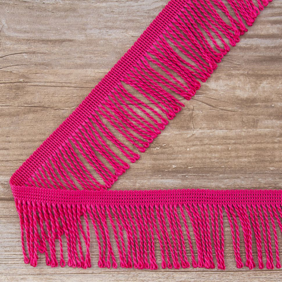 Бахрома витая, 60 мм, цвет цикламеновый