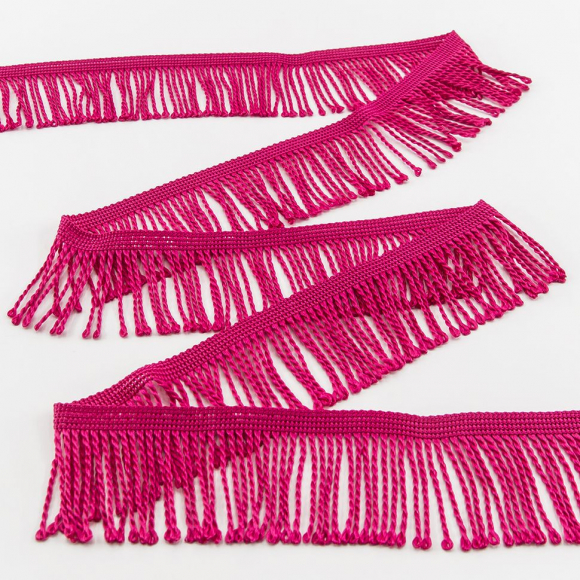 Бахрома витая, 60 мм, цвет цикламеновый