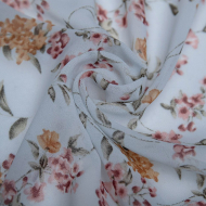 Ткань Шифон 75 г кв.м 100% полиэстер шир.145 см арт.Р.33971.02 цв.02 голубой уп.30м