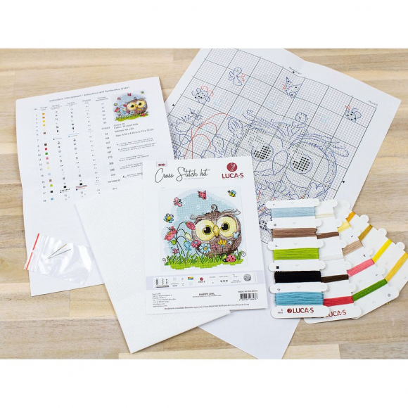 Набор для вышивания LUCA-S арт. B1401 Счастливая сова 13х13 см