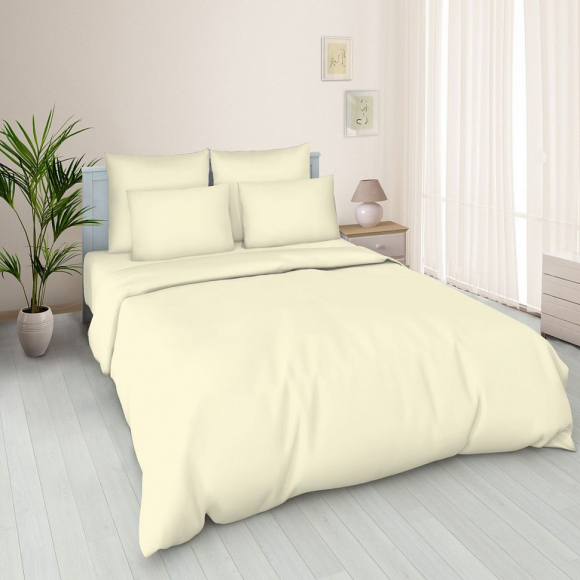 Ткань перкаль гл/крашеный, 110г/м? 100% хлопок шир.220см арт.ТВО-15950-79 цв.сливочный уп.10м