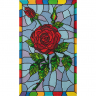 Кристальная мозаика на холсте ФРЕЯ арт.ALV-115 Красная роза. Витраж 50х30 см