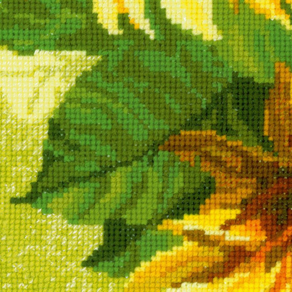 Набор для вышивания РИОЛИС арт.1530 Подушка Подсолнухи 30х30 см