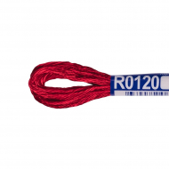 Нитки для вышивания Gamma мулине 100% вискоза 12 x 8 м цв.R0120 т.красный