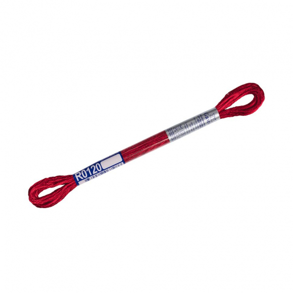 Нитки для вышивания Gamma мулине 100% вискоза 12 x 8 м цв.R0120 т.красный
