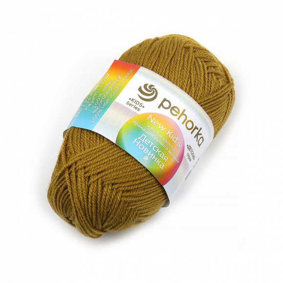 Пряжа для вязания ПЕХ Детская Новинка (100% акрил) 10х50г/200м цв.033 золотистая олива