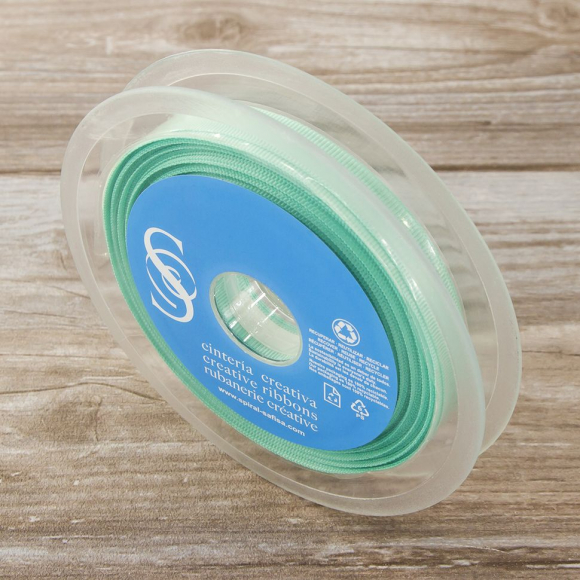 181849_Лента репсовая SAFISA, 10 мм, 25 м, цвет 53 ментоловый