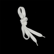 Шнурки плоские полиэфир 15мм цв.белый арт.57/15 130см уп.144шт