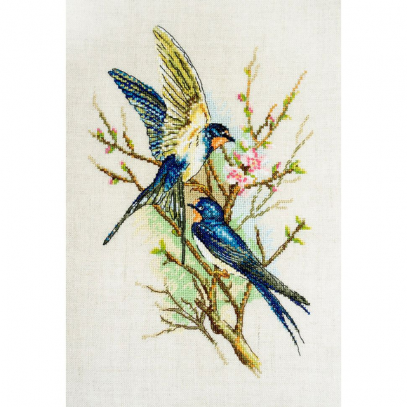 Набор для вышивания МАРЬЯ ИСКУСНИЦА арт.03.010.18 Пара ласточек 20х30 см Набор для вышивания МАРЬЯ ИСКУСНИЦА арт.03.010.18 Пара ласточек 20х30 см