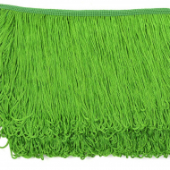 Бахрома шелковая арт.FD-15 шир.15см цв.137 зеленый уп.10м